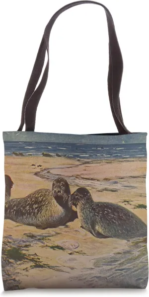 Vintage Harbor Seals Illustration (1924) Tote Bag
