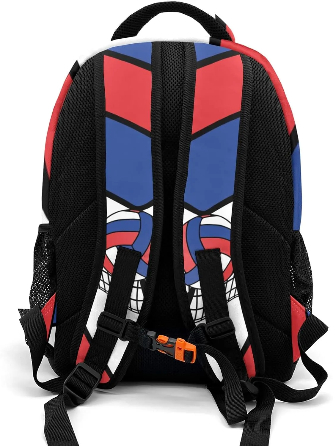 Volleyball Blue Red Shoulder Backpack Bag for Sports Travelling Hiking Camping