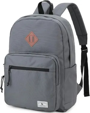 VX VONXURY School Backpack for Men Women,Lightweight Classic Basic Bookbag Simple Kids Black Backpack for College Travel