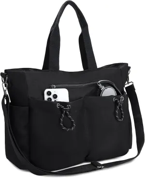 VX VONXURY Tote Bag for Women - Multi Pocket Crossbody Work Handbag for Travel, Daily Use and Gym