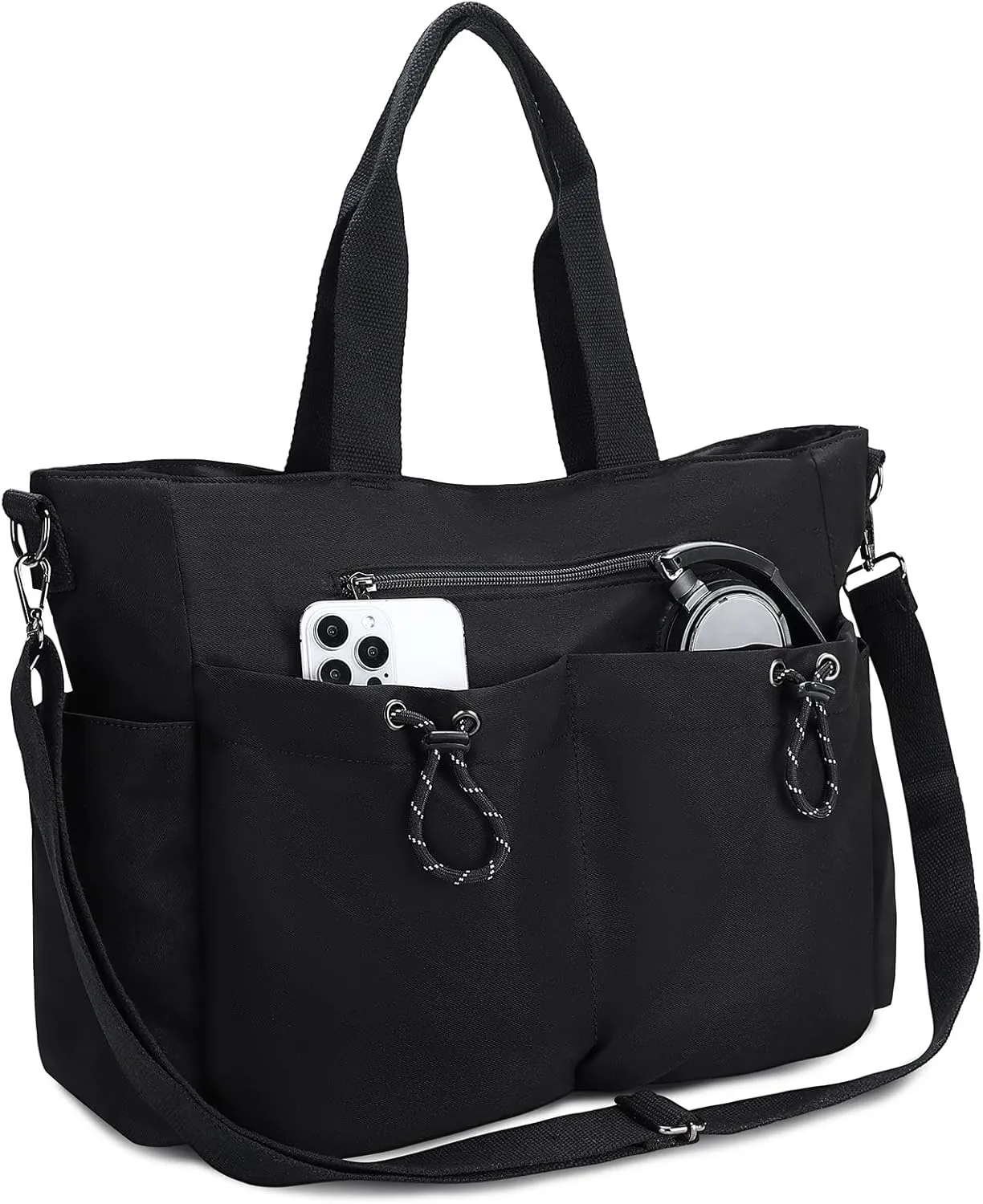 VX VONXURY Tote Bag for Women - Multi Pocket Crossbody Work Handbag for Travel, Daily Use and Gym