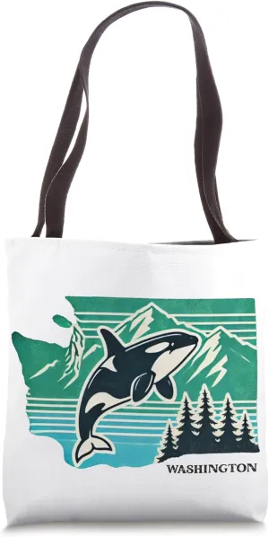 Washington "Evergreen" State - Vintage - Designed Locally Tote Bag