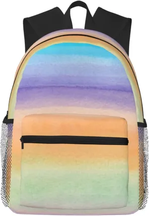Watercolor Lightweight Packable Backpack Travel Casual Hiking Daypack Foldable Backpack For Men Women
