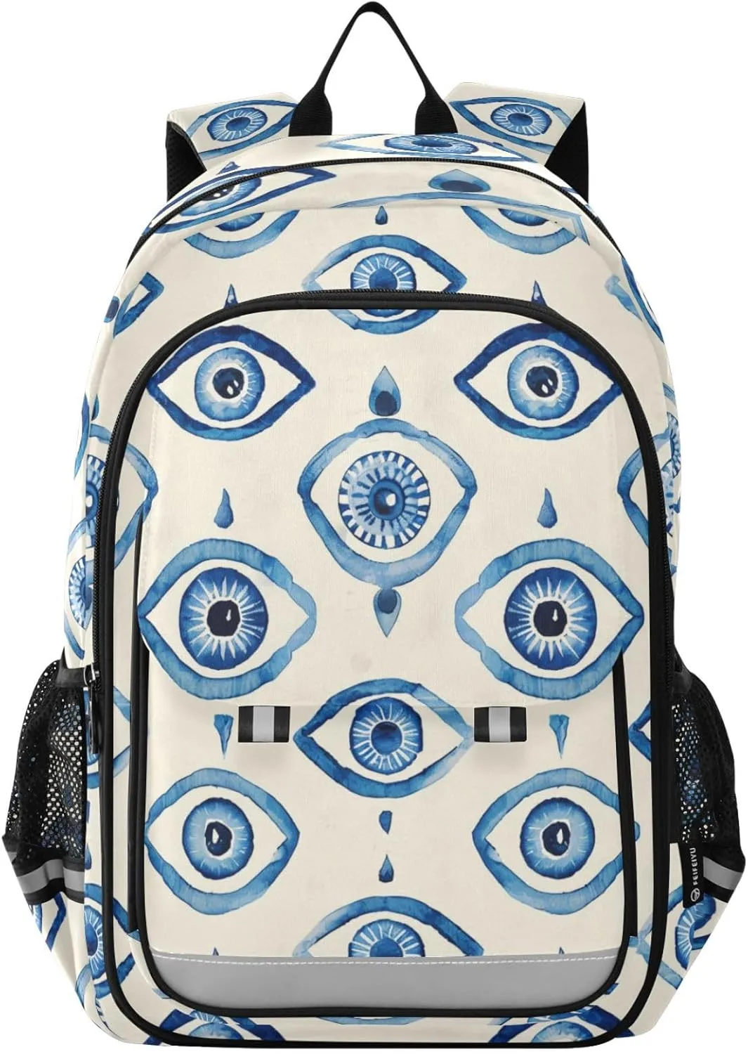 Watercolors Amulet From Evil Eye Backpack for Boys Girls Elementary School Bag Kids Bookbag Travel Rucksack With Reflective Stripes