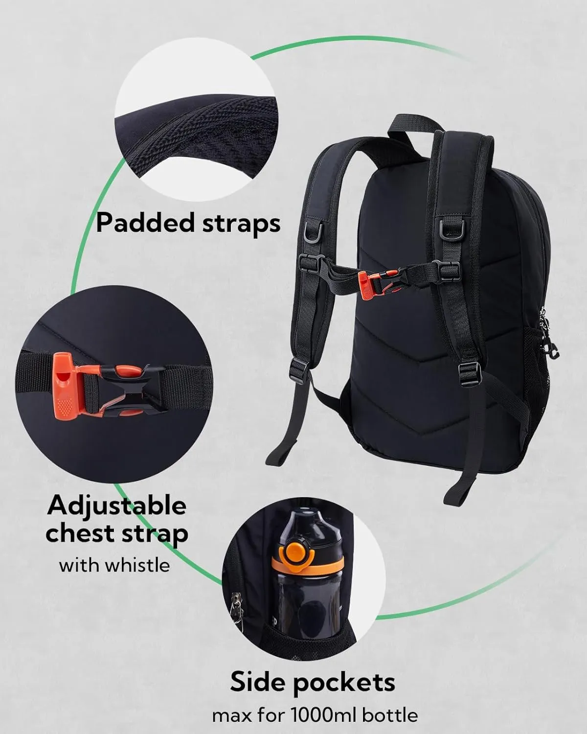 WATERFLY 12L Small Hiking Backpack: Day Pack Lightweight Travel Bag Camping Fitness Cycling Outdoor Sports Daypack For Women Men Teenager