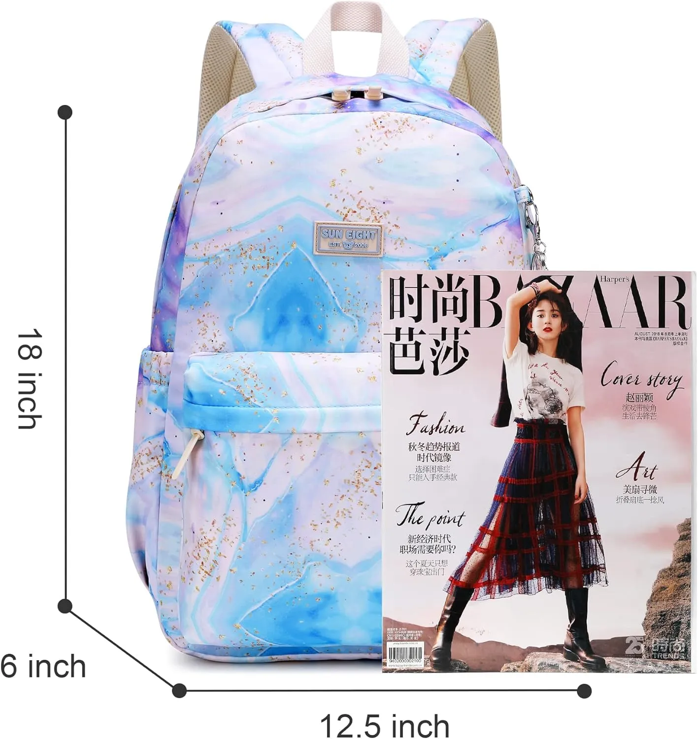 Waterproof School Backpack 30L-Large Lightweight Bookbag for Kids Teens 6-18,Durable Travel Pack with Adjustable Straps Daily Use(Blue)