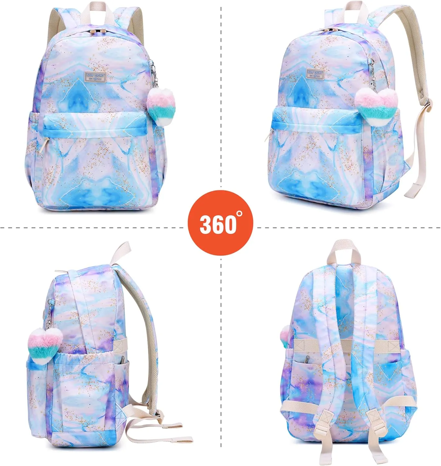 Waterproof School Backpack 30L-Large Lightweight Bookbag for Kids Teens 6-18,Durable Travel Pack with Adjustable Straps Daily Use(Blue)