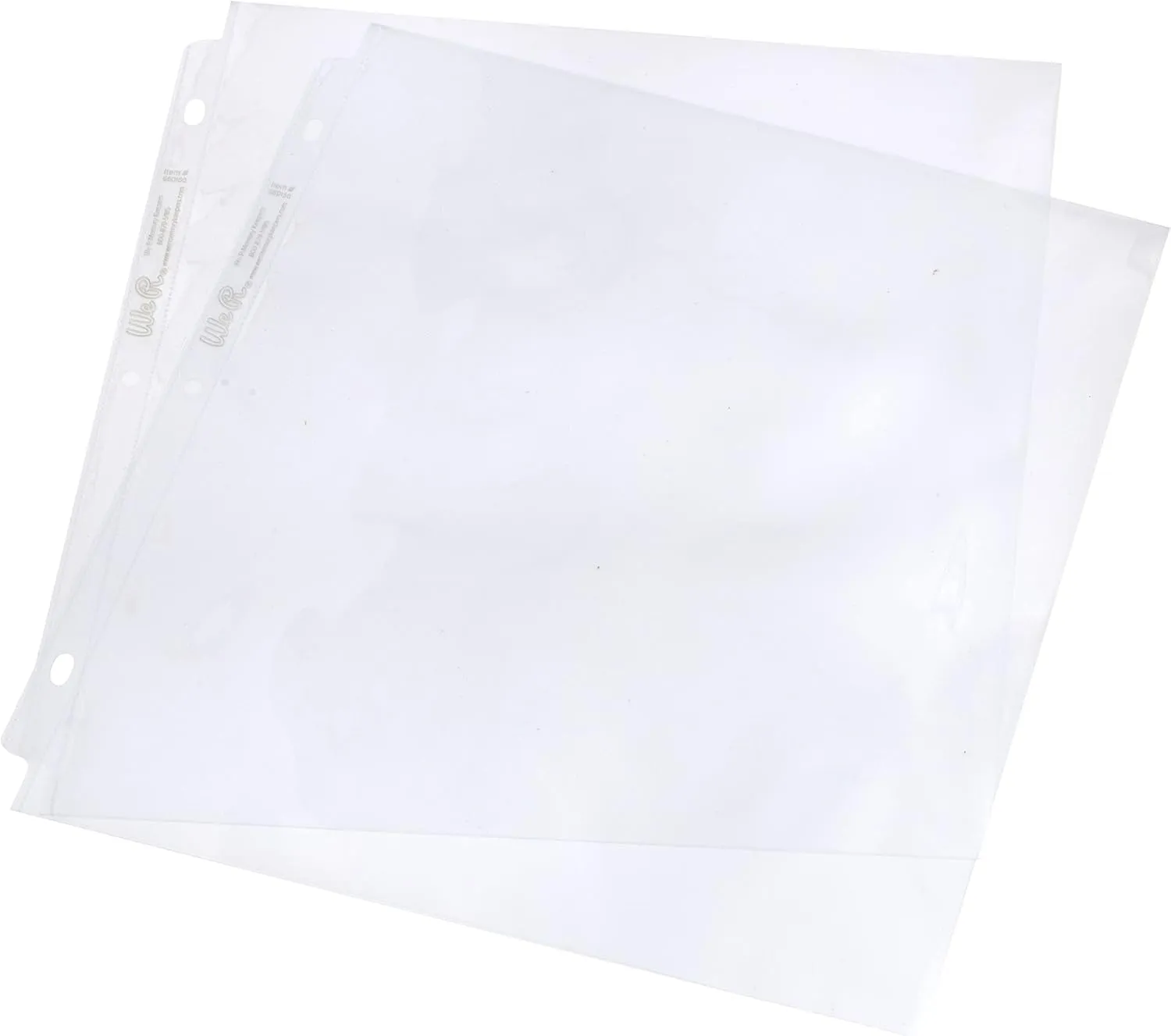 We R Memory Keepers 12x12 Page Protector Sleeve Set Includes 100 Pages, Non-Glare, Compatible with Most 3 Ring Albums, Perfect for Scrapbooking & More