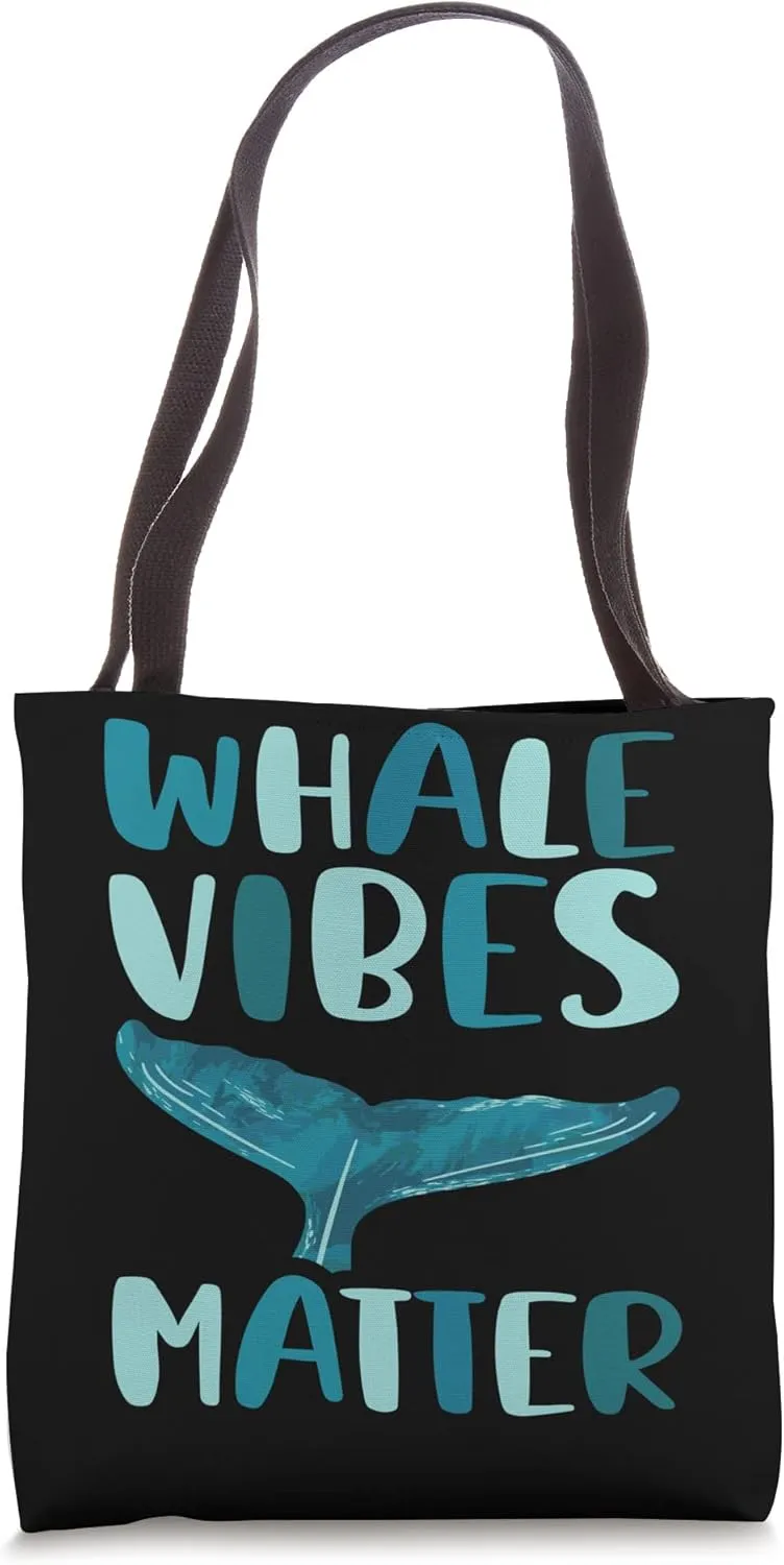 Whale vibes matter blue whale watching cetacean Tote Bag