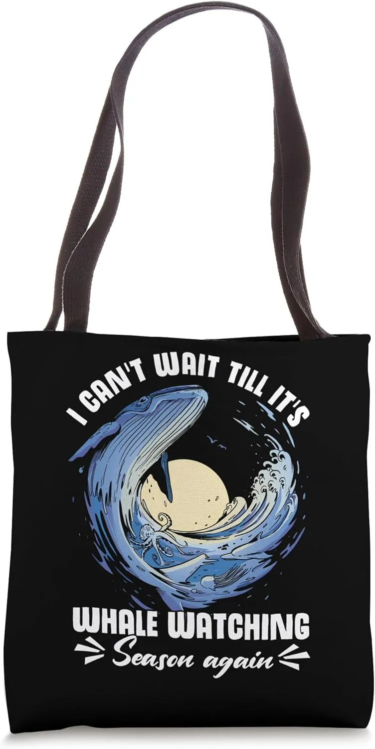 Whale Watching Season I Beluga Whale Marine Cetacean Tote Bag