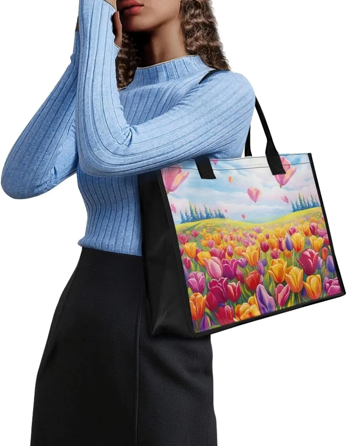 White Yellow Flowers.Gifts for Women,Featuring Distinctive Patterns Tote Bag Best Friend Birthday Gifts for Women.