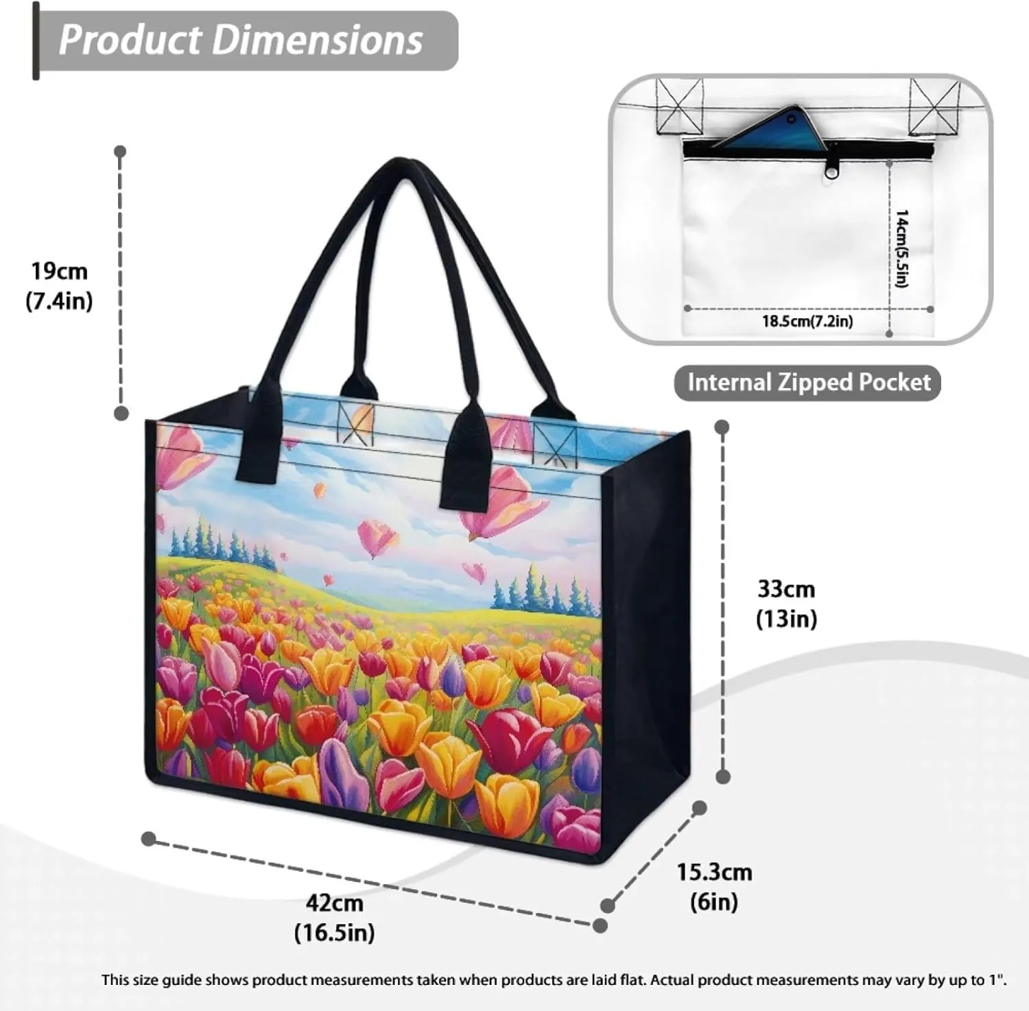 White Yellow Flowers.Gifts for Women,Featuring Distinctive Patterns Tote Bag Best Friend Birthday Gifts for Women.