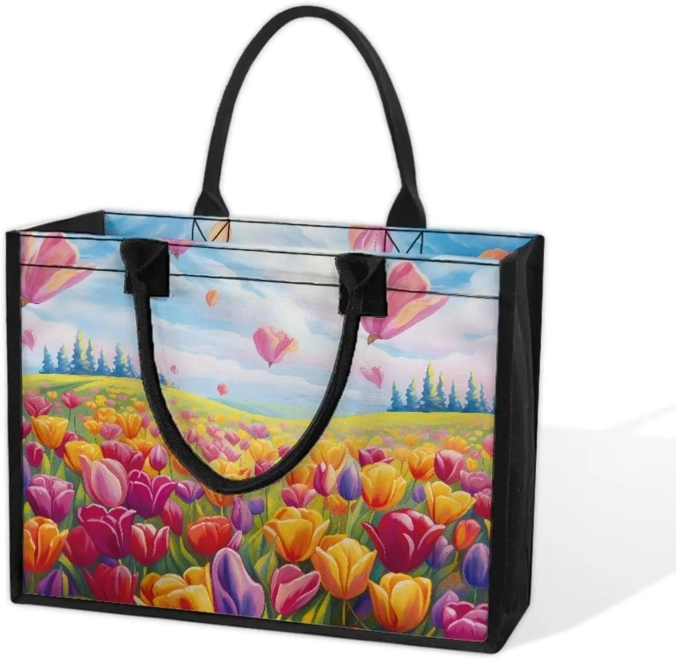 White Yellow Flowers.Gifts for Women,Featuring Distinctive Patterns Tote Bag Best Friend Birthday Gifts for Women.