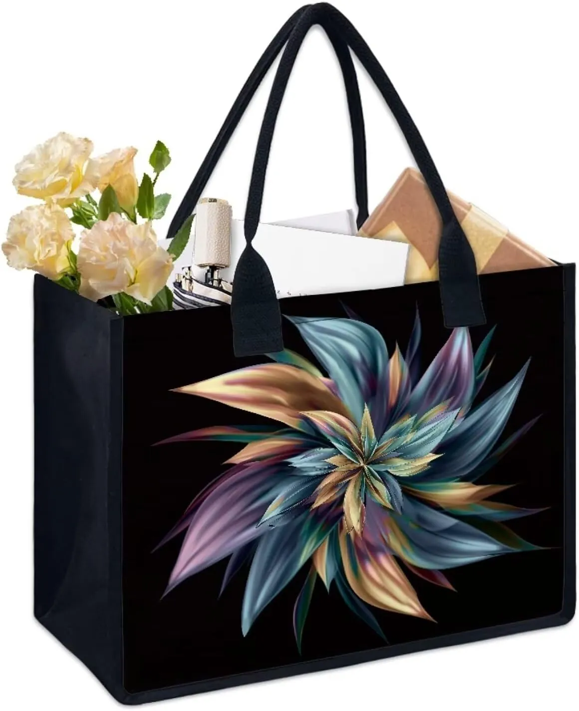 White Yellow Flowers.Gifts for Women,Featuring Distinctive Patterns Tote Bag Best Friend Birthday Gifts for Women.