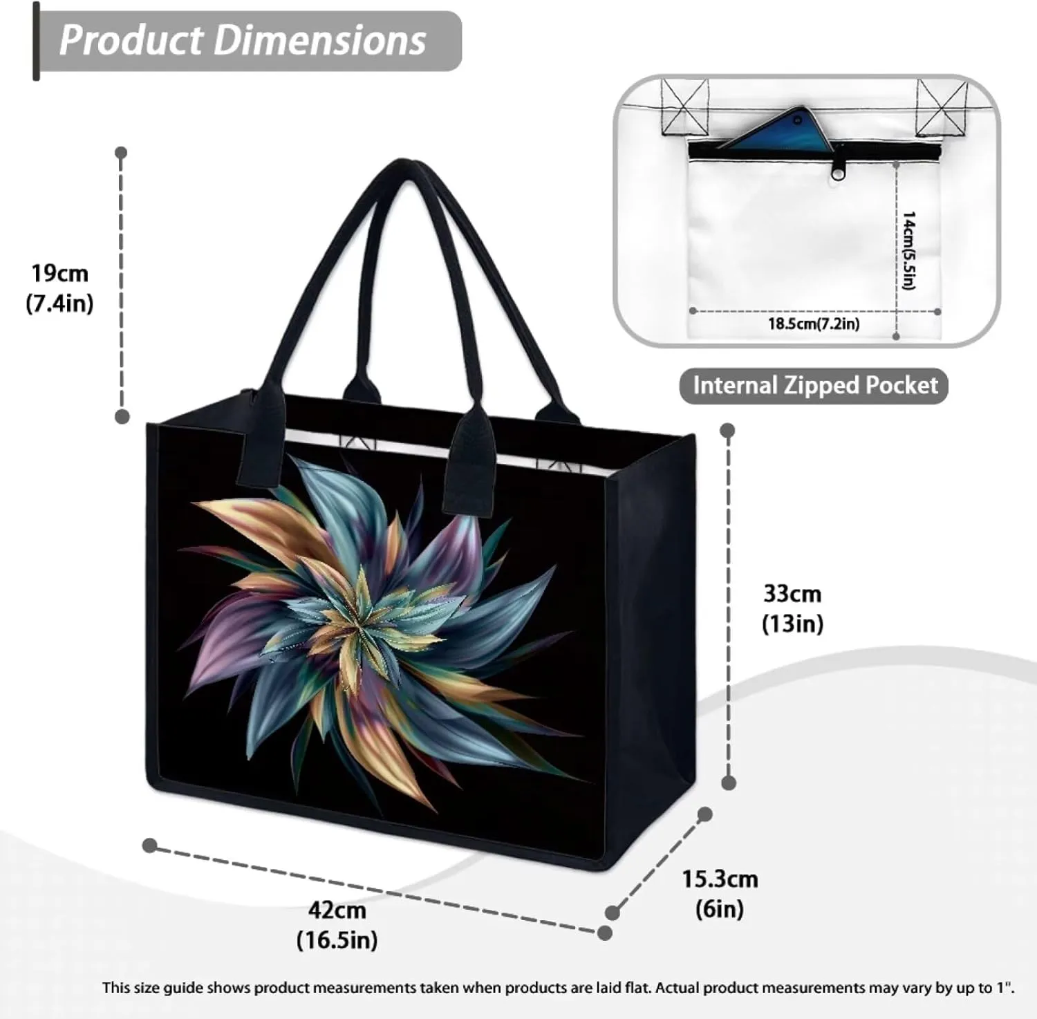 White Yellow Flowers.Gifts for Women,Featuring Distinctive Patterns Tote Bag Best Friend Birthday Gifts for Women.