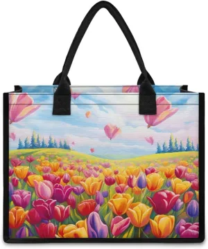White Yellow Flowers.Gifts for Women,Featuring Distinctive Patterns Tote Bag Best Friend Birthday Gifts for Women.