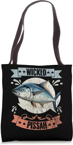 Wicked Pissah Retro Tuna Whisperer Tuna Fisherman Tuna Lover Tote Bag