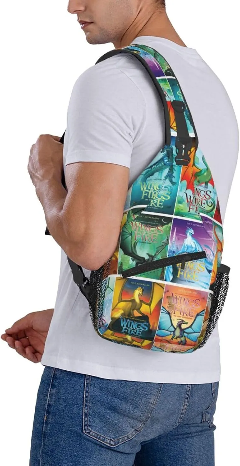 Wings Of Fire Sling Backpack Crossbody Sling Bag, Shoulder Bag Chest Bag Daypack Fanny Pack Cross Body Bag For Women Men