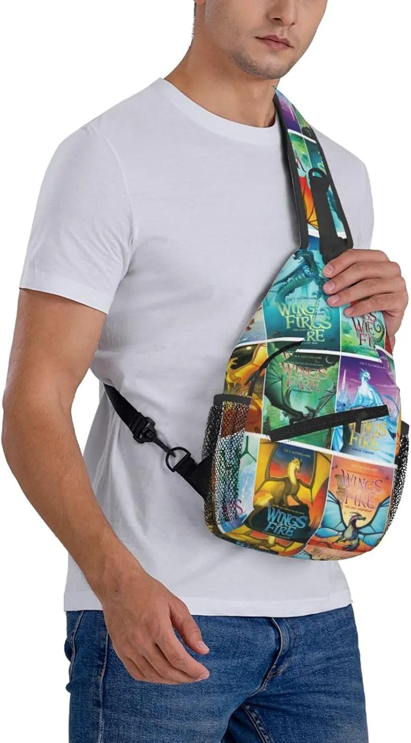 Wings Of Fire Sling Backpack Crossbody Sling Bag, Shoulder Bag Chest Bag Daypack Fanny Pack Cross Body Bag For Women Men