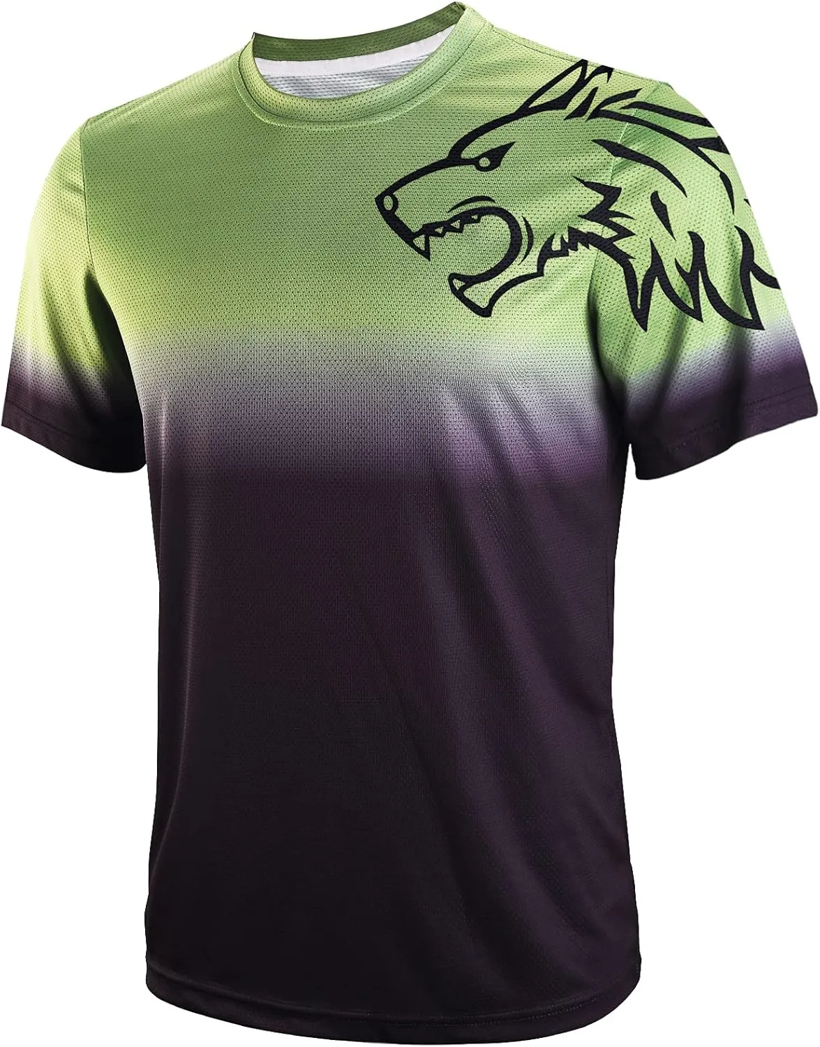 Wisdom Leaves Mens Mountain Bike Jersey Short Sleeve MTB Shirts Moisture-Wicking and Quick-Dry