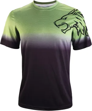 Wisdom Leaves Mens Mountain Bike Jersey Short Sleeve MTB Shirts Moisture-Wicking and Quick-Dry