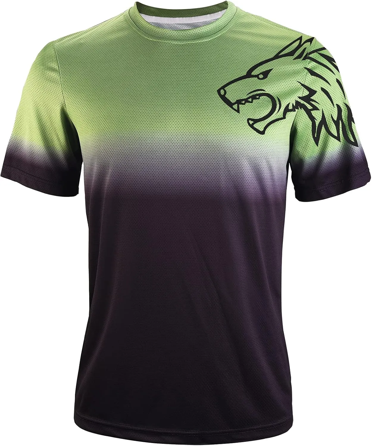 Wisdom Leaves Mens Mountain Bike Jersey Short Sleeve MTB Shirts Moisture-Wicking and Quick-Dry