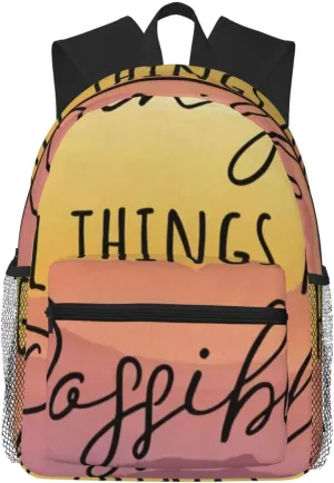 With God All Things Are Possible Matthew 19 26 Lightweight Packable Backpack Travel Casual Hiking Daypack Foldable Backpack For Men Women