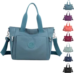 Womens Nylon Waterproof with Zipper Anti Theft Multi-pocket CrossBody Bag, Clutch Wallet with Adjustable Strap Daily Bags (Dark Blue)