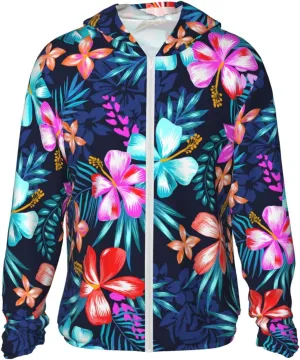 Women's UPF 50  Sun Protection Hooded Jacket Long Sleeve UV Shirts With Pockets Hiking Outdoor Performance