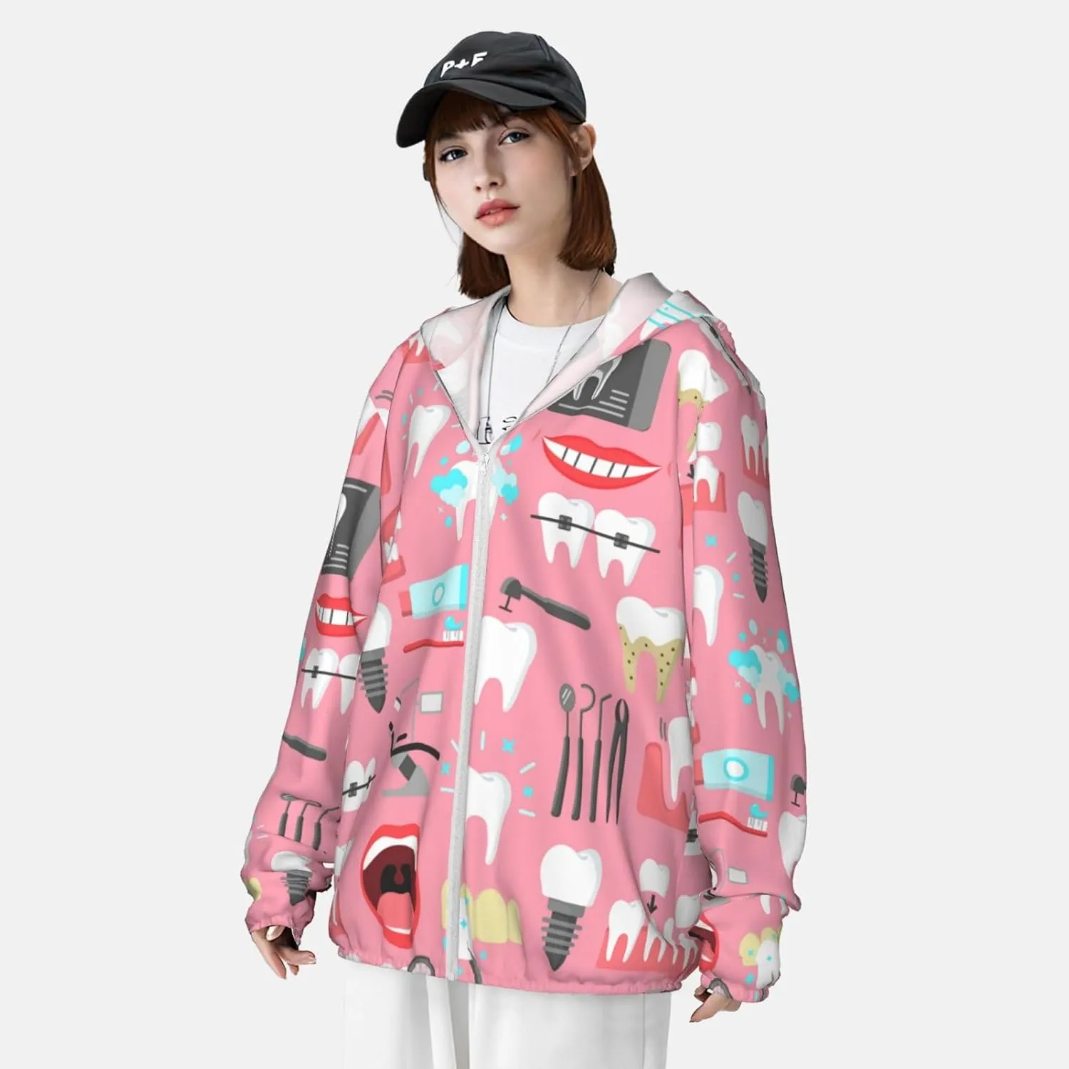 Women's UPF 50  Sun Protection Hooded Jacket Long Sleeve UV Shirts With Pockets Hiking Outdoor Performance