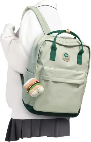 Work Backpck Men Small Travel Backpack For Women Waterproof Diaper Bag Trendy Gym Backpack Lightweight Laptop Backpack 11 Inch Simple College Backpacks(Green)