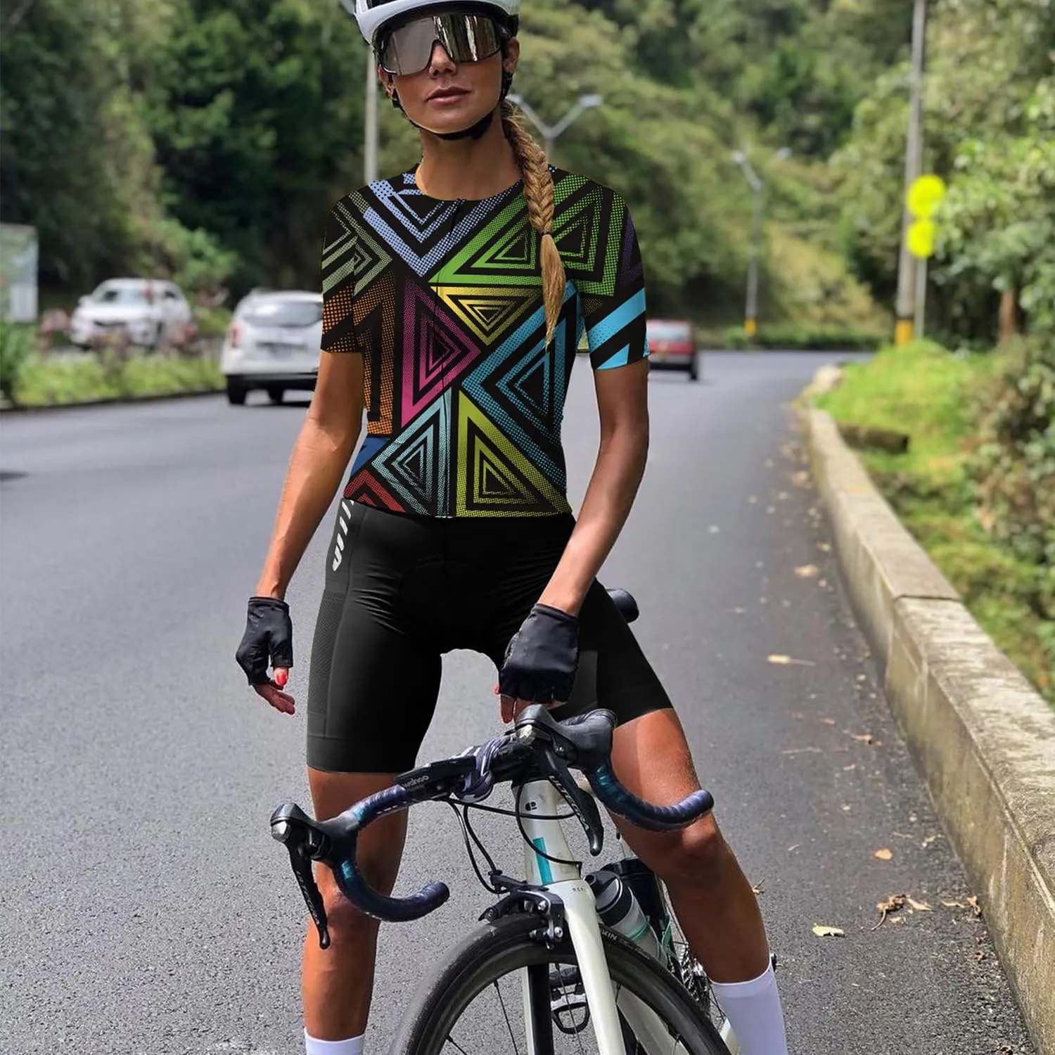 Wulibike Cycling Jersey Women Long Sleeve,Bicycle Biking Bike Shirts for Women with Pockets