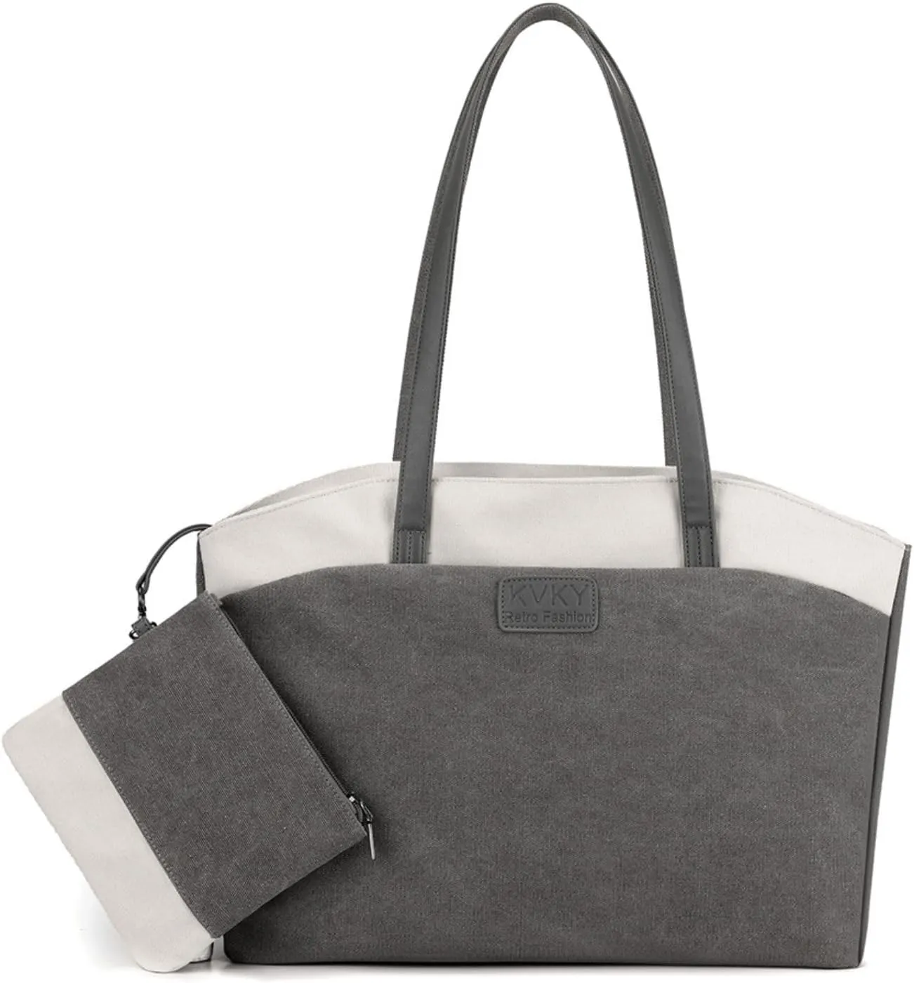Wxnow Women Laptop Tote Bag Canvas Handbag Purse Shoulder Bag