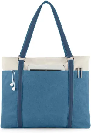 Wxnow Women Laptop Tote Bag Canvas Handbag Purse Shoulder Bag