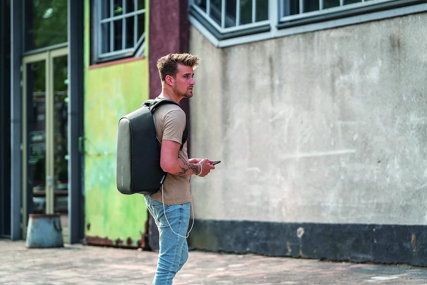 XDDesign Bobby Hero 16 Liter Anti Theft Laptop Backpack, Padded 15.6" Laptop Sleeve, Recycled Material, Water Repellent, USB Charging Port, Travel Carry on Flight Approved for Men&Women