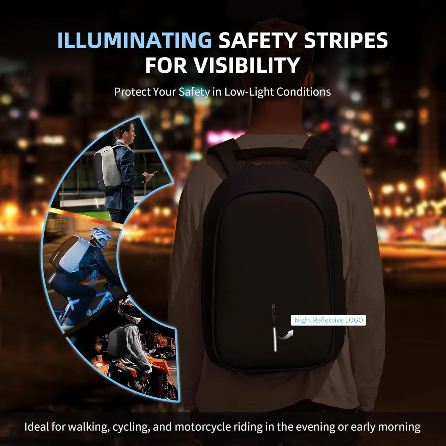 XDDesign Bobby Original 12.5L Anti Theft Laptop Backpack, 15.6" Laptop&9.7" Tablet Sleeve,Slash-resistant,Water Repellent,Shockproof, USB Charging Port Travel Carry on Flight Approved for Men&Women