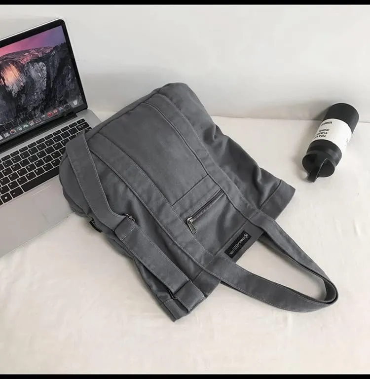 Y2k Grunge Gothic Tote Bag Aesthetic Japanese Harajuku Handbag Dark Hippie Punk Shoulder Bag Vintage Satchel Purse (Grey,One size)
