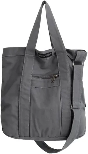 Y2k Grunge Gothic Tote Bag Aesthetic Japanese Harajuku Handbag Dark Hippie Punk Shoulder Bag Vintage Satchel Purse (Grey,One size)