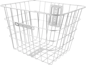 Yardwe Sturdy Bike Rear Basket Multi-use Iron Vegetable Basket for Bicycle Easy Install Large Storage