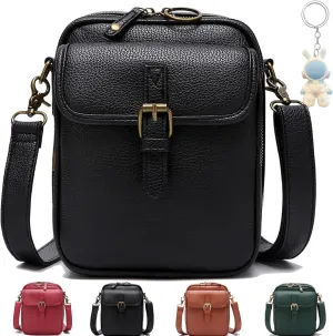 Zealburst Crossbody Leather Bag, Forcipower Crossbody Bag, Vintage Double Layer Anti Theft Shoulder Bag