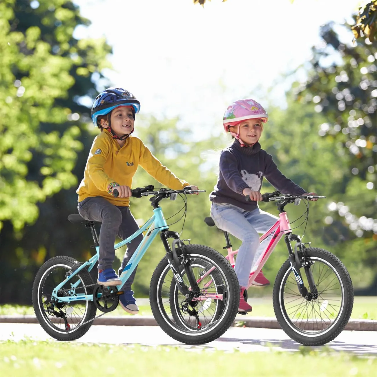 ZeHuoGe 20 Inch Adolescent Bicycle, Shock Absorbing Front Fork, 7 - Speed, V - Brakes, Mountain Tire, Boys and Girls Bike for Outdoor Adventure