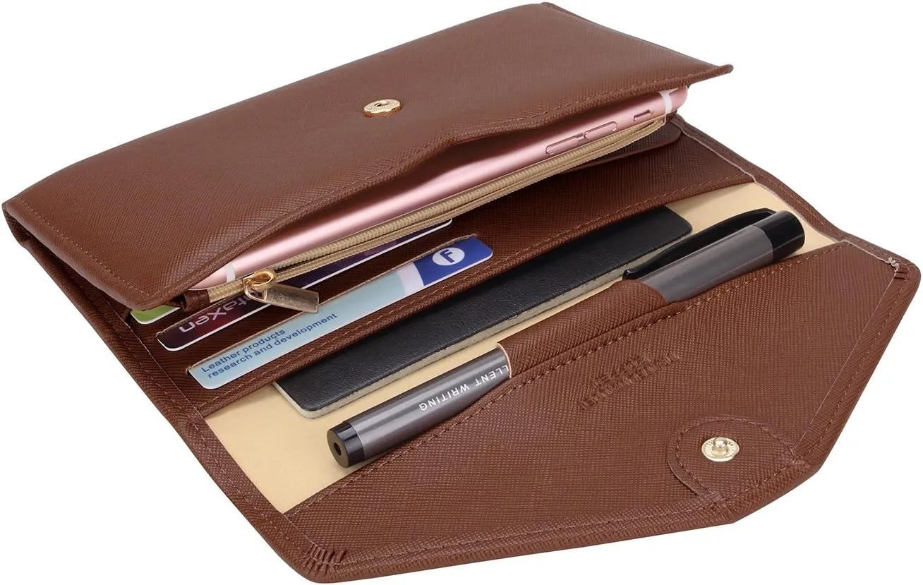 ZOPPEN Mulit-purpose Rfid Blocking Passport Holder Travel Wallet (Ver.4) Passport and Vaccine Card Holder ComboTri-fold Document Organizer Travel Essentials