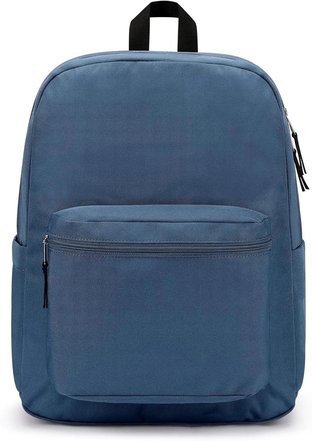 ZORFIN Simple Backpack for School Work Travel: Lightweight Bookbag for Girls and Boys - Water Resistant Backpacks for Men and Women - Navy